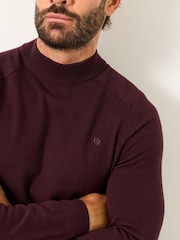 FatFace Burgundy Red Rye Turtle Neck Jumper - Image 3 of 6