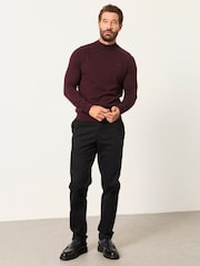 FatFace Burgundy Red Rye Turtle Neck Jumper - Image 4 of 6