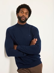 FatFace Navy Rye Turtle Neck Jumper - Image 3 of 5