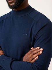 FatFace Navy Rye Turtle Neck Jumper - Image 4 of 5