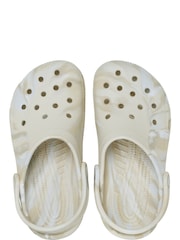 Alb - Crocs Classic Marbled Sabot - Imaginea 5 din 6