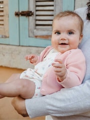 Purebaby Pink Scalloped Cardigan - Image 1 of 5