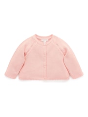 Purebaby Pink Scalloped Cardigan - Image 2 of 5