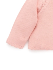 Purebaby Pink Scalloped Cardigan - Image 3 of 5