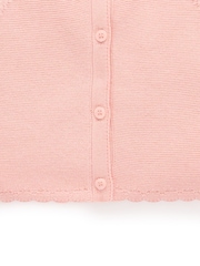 Purebaby Pink Scalloped Cardigan - Image 5 of 5