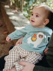 Purebaby Green Llama Knit Jumper - Image 1 of 6