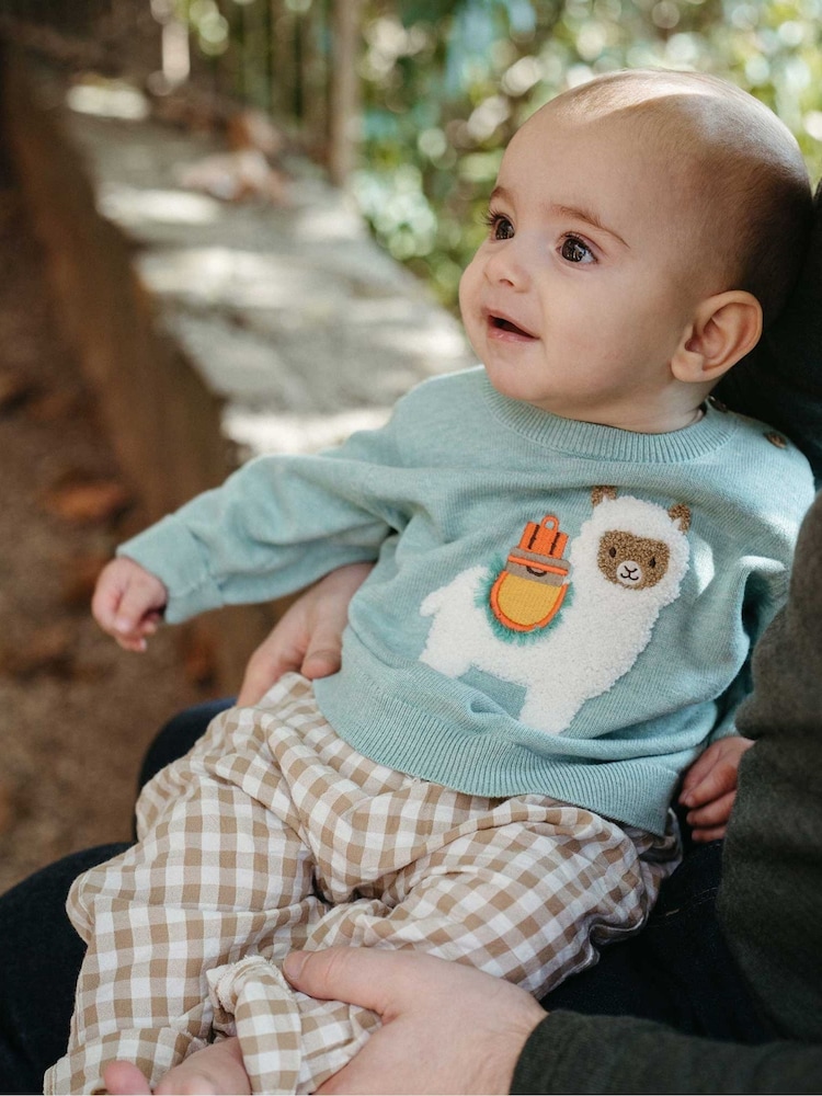 Purebaby Green Llama Knit Jumper - Image 1 of 6