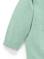 Purebaby Green Llama Knit Jumper - Image 4 of 6