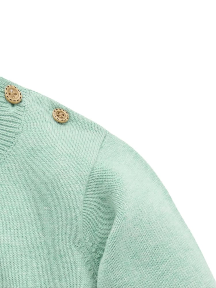 Purebaby Green Llama Knit Jumper - Image 6 of 6