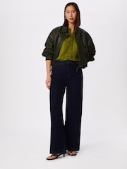Whistles Green Dragonfly Short Sleeve Blouse - Image 3 of 5