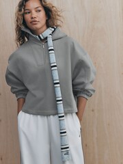self. Grey Half Zip Sweatshirt - Image 1 of 6