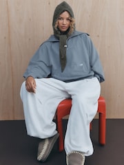self. Powder Blue Half Zip Sweatshirt - Image 2 of 4