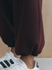self. Burgundy Red Clean Cuffed Joggers - Image 5 of 6
