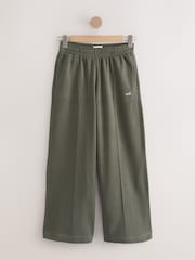 self. Khaki Green Wide Leg Joggers - Image 1 of 3