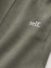 self. Khaki Green Wide Leg Joggers - Image 2 of 3