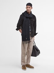 Barbour Black Wool Scarf - Image 2 of 6
