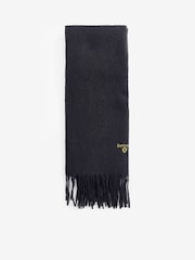 Barbour Black Wool Scarf - Image 4 of 6