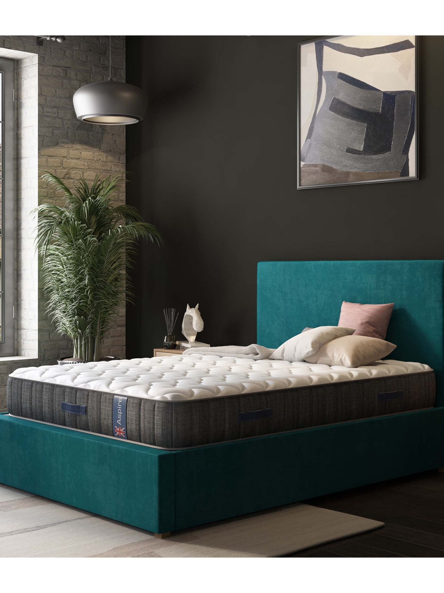 Aspire Medium Comfort Hybrid Pocket Mattress in White | Size: Small Double - Image 6
