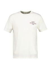 GANT Cream Embroidered Logo T-Shirt - Image 1 of 1