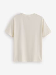 Crème - T-shirt GANT avec logo brodé - Image 6 sur 8
