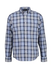 GANT Blue Poplin Melange Check Shirt - Image 1 of 1