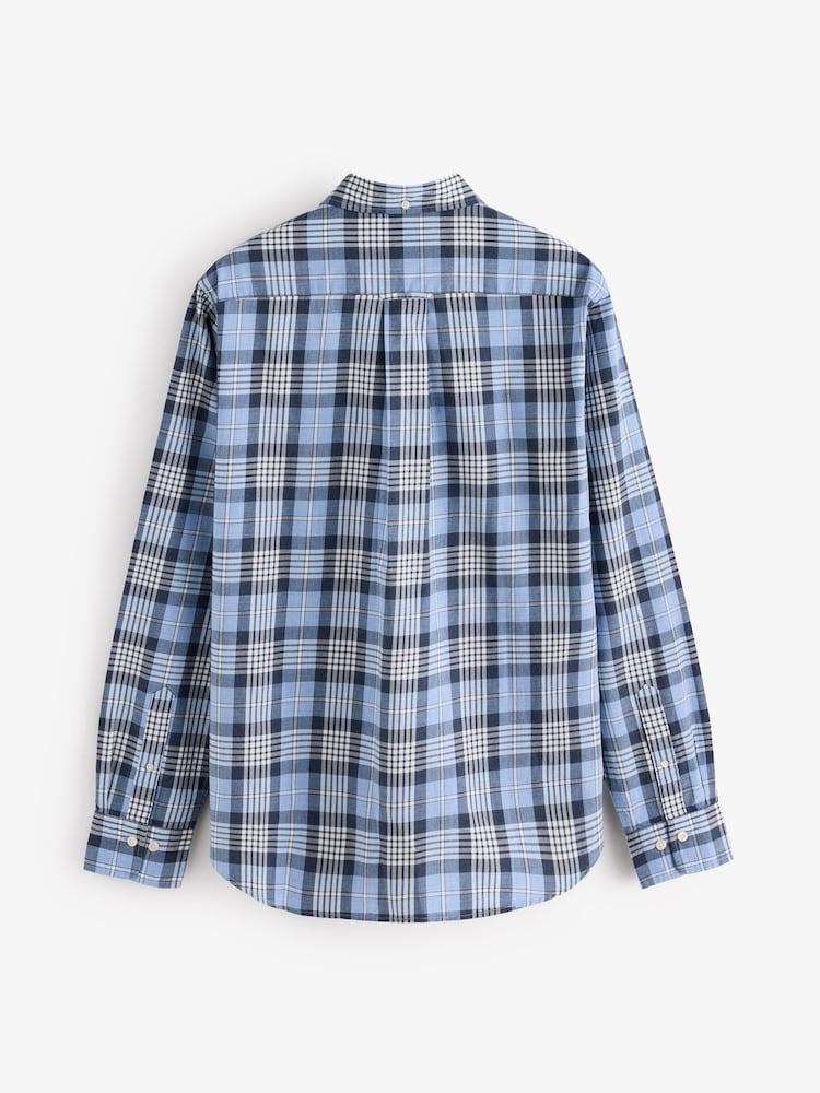 Camisa a cuadros melange de popelina GANT - Imagen 2 de 5
