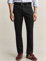 GANT Black Regular Fit Desert 5-Pocket Jeans - Image 1 of 6