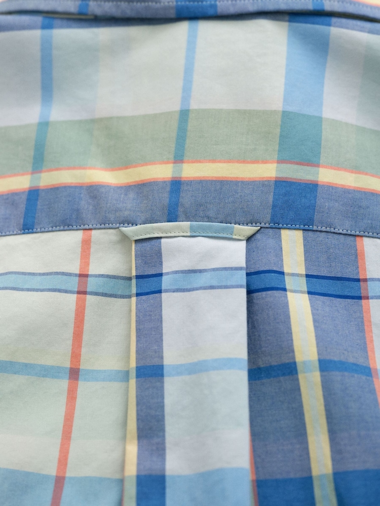 GANT Blue Poplin Multi Check Shirt - Image 3 of 3 GANT Blue Poplin Multi Check Shirt - Image 3 of 3