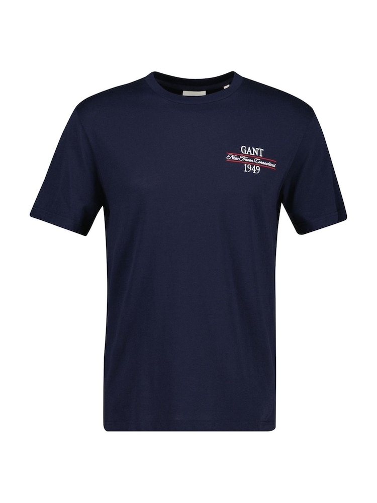 GANT Navy Blue Embroidered Logo T-Shirt - Image 1 of 1