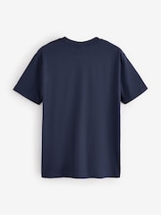 Bleu marine - T-shirt GANT avec logo brodé - Image 6 sur 8