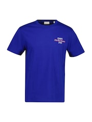 GANT Blue Embroidered Logo T-Shirt - Image 1 of 1