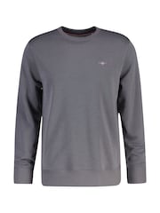 GANT Grey Shield Crew Neck Sweatshirt - Image 1 of 1