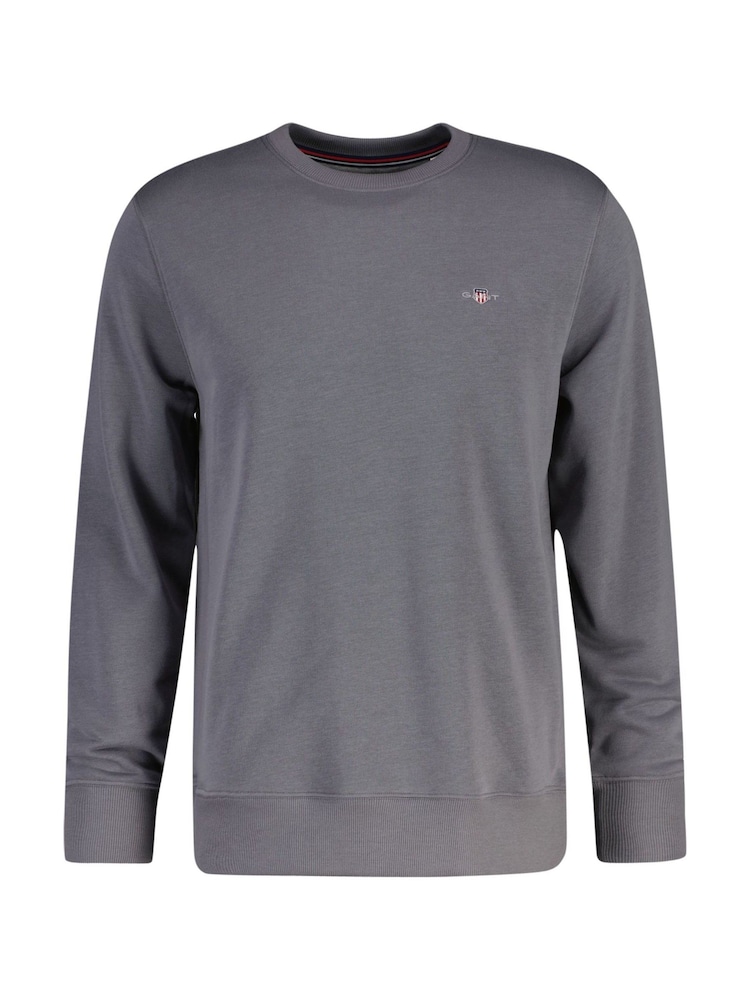 GANT Grey Shield Crew Neck Sweatshirt - Image 1 of 1 GANT Grey Shield Crew Neck Sweatshirt - Image 1 of 1