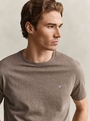 GANT Brown Shield Logo T-Shirt - Image 4 of 5