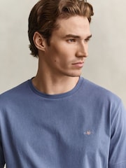 GANT Mid Blue Shield Logo T-Shirt - Image 4 of 5