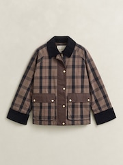 GANT Checked Wax Jacket - Imaginea 10 din 10