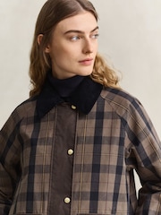 GANT Checked Wax Jacket - Imaginea 5 din 10