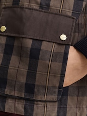 GANT Checked Wax Jacket - Imaginea 6 din 10