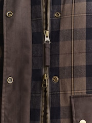 GANT Checked Wax Jacket - Imaginea 8 din 10