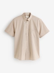 GANT Brown Classic Poplin Short Sleeve Shirt - Image 1 of 1