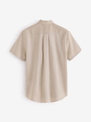 GANT Brown Classic Poplin Short Sleeve Shirt - Image 2 of 5