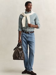 GANT Green Classic Poplin Gingham Check Shirt - Image 4 of 7