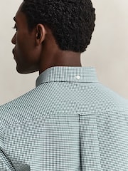GANT Green Classic Poplin Gingham Check Shirt - Image 6 of 7