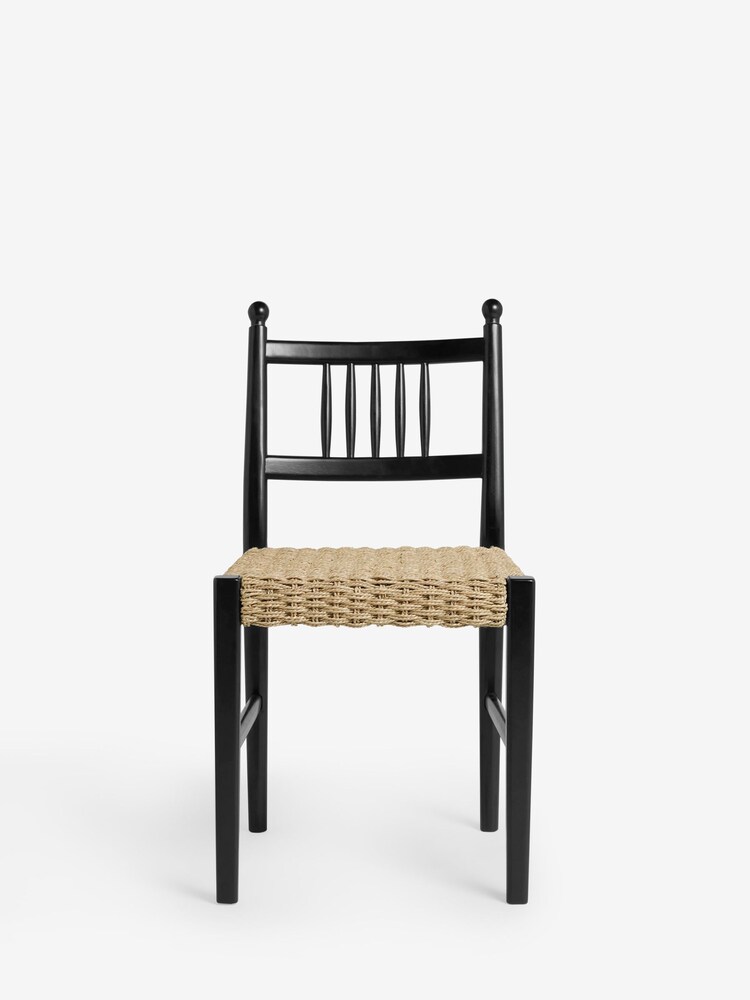 Nina Campbell Set of 2 Black Alder Dining Chairs - Image 1 of 5 Nina Campbell Set of 2 Black Alder Dining Chairs - Image 1 of 5