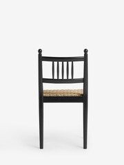 Nina Campbell Set of 2 Black Alder Dining Chairs - Image 4 of 5