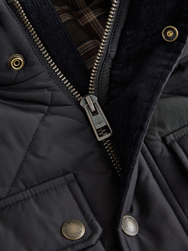 블랙 - Quilted Shower Resistant Biker Jacket - 12의 이미지 12 블랙 - Quilted Shower Resistant Biker Jacket - 12의 이미지 12