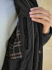 블랙 - Quilted Shower Resistant Biker Jacket - 12의 이미지 7