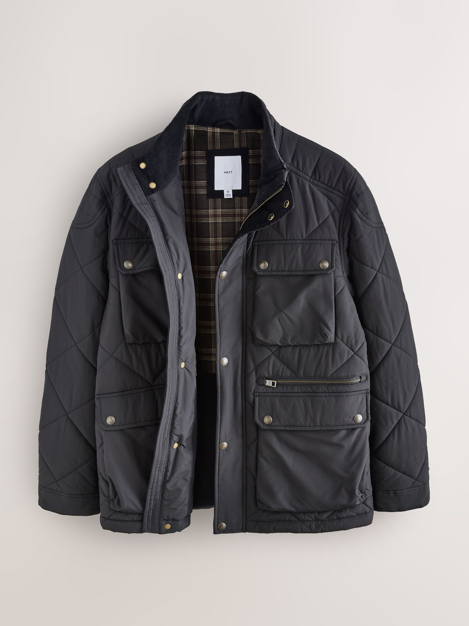 Comprar Preto - Quilted Shower Resistant Biker Jacket from Next Brazil