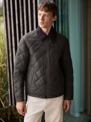 Green Shower Resistant Quilted Barn Jacket - Image 1 of 12