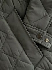 Green Shower Resistant Quilted Barn Jacket - Image 10 of 12